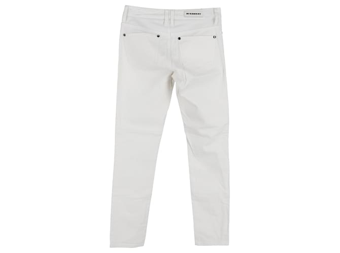 Vaqueros de corte recto Burberry en algodón blanco Crudo - vista 2