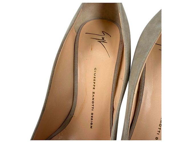 Giuseppe Zanotti Sharon Platform Pumps in Beige Suede - view 6