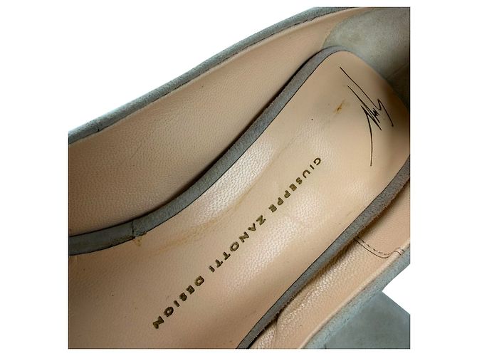 Giuseppe Zanotti Sharon Platform Pumps in Beige Suede - view 8