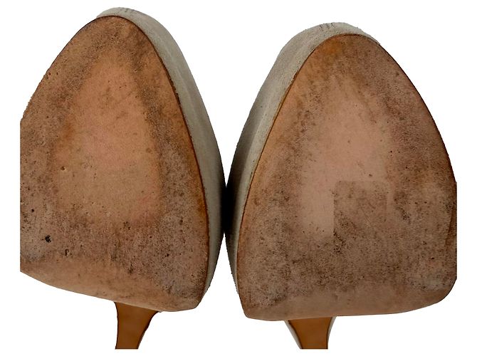 Giuseppe Zanotti Sharon Platform Pumps in Beige Suede - view 9