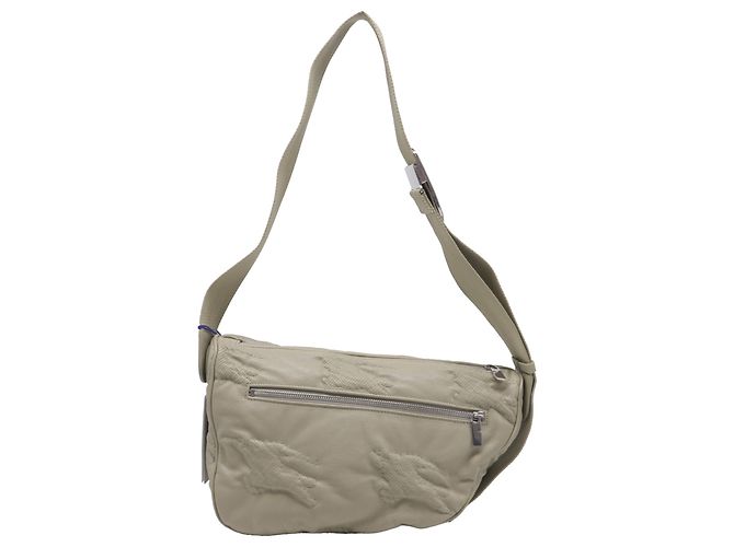 Borsa a tracolla Burberry Medium Shield in pelle verde - vista 2