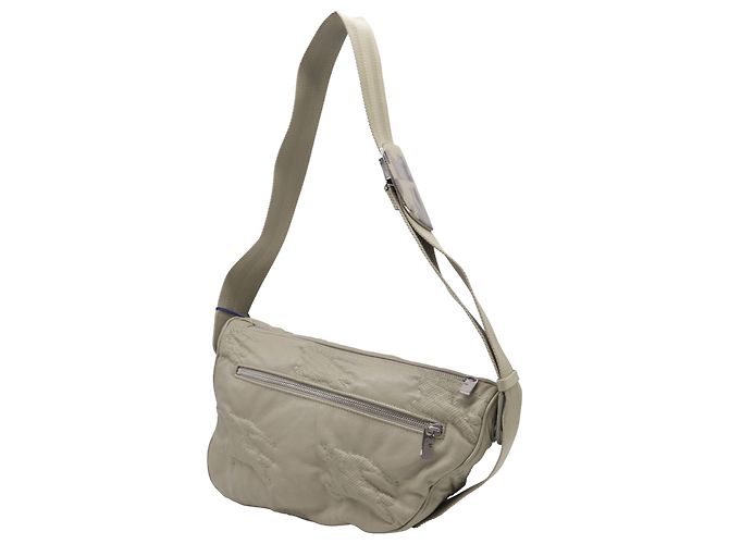 Borsa a tracolla Burberry Medium Shield in pelle verde - vista 3