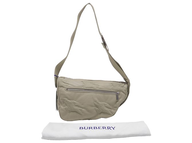 Borsa a tracolla Burberry Medium Shield in pelle verde - vista 5