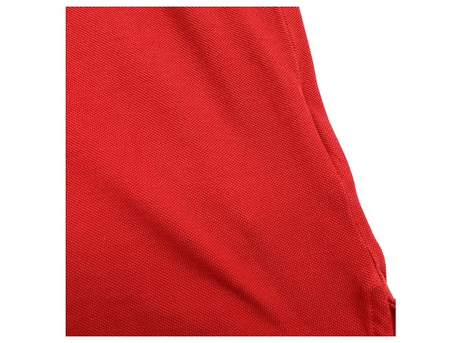 Polo de piqué de algodón con parche del logotipo Moncler, rojo Roja - vista 6