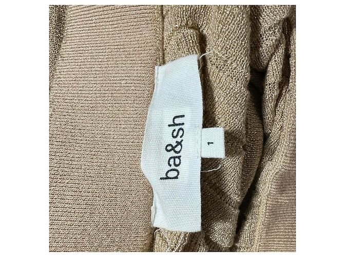 Falda maxi plisada Ba&sh en poliéster camel Amarillo Camello - vista 4