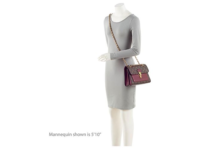 Borsa Victoire Chain in tela Monogram Louis Vuitton Marrone - vista 5