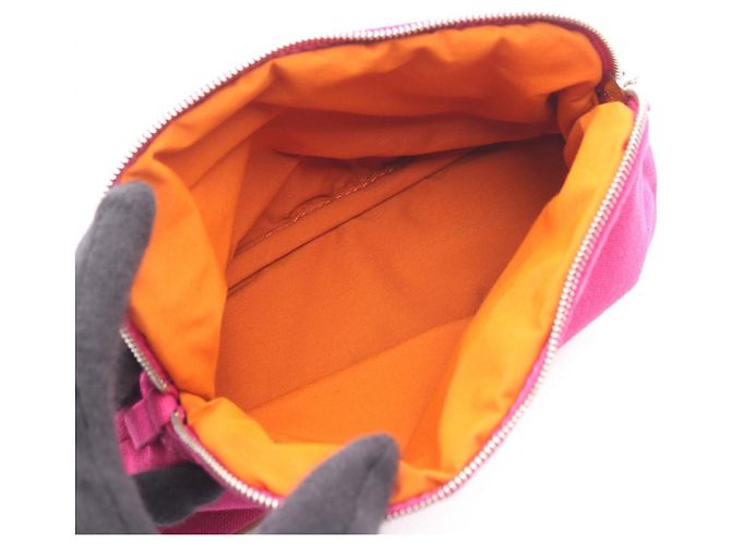 Hermès Hermes Bolide Pouch 20 Canvas Leather Rosa - vista 2