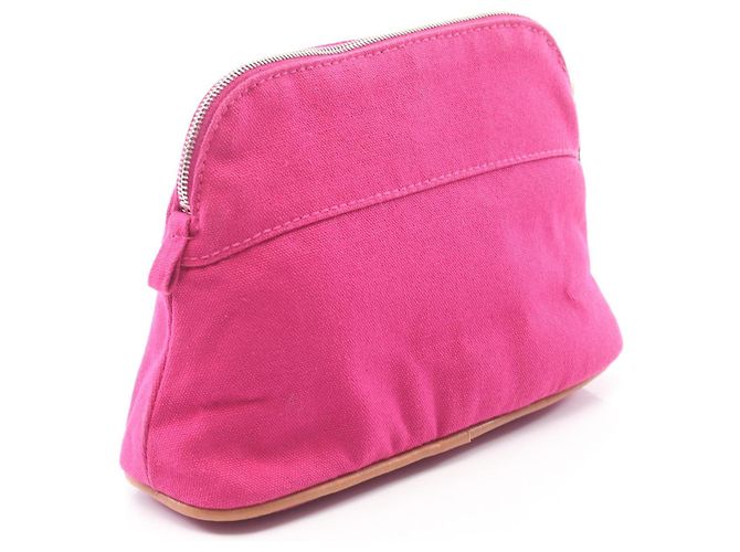 Hermès Hermes Bolide Pouch 20 Canvas Leather Rosa - vista 3