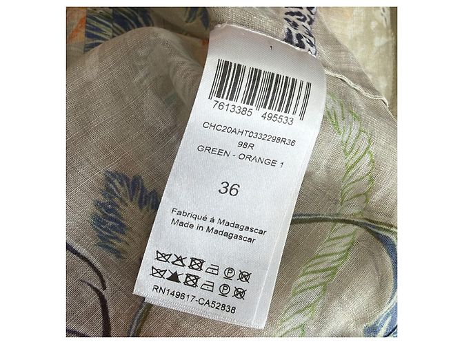 Camicetta Chloé con stampa floreale e maniche a palloncino in ramia multicolore - vista 7