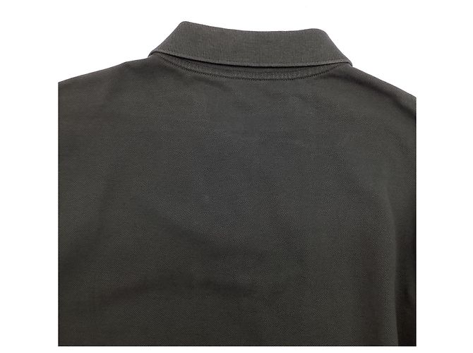 Polo in piquet di cotone con patch logo Moncler, verde, in cotone Nero - vista 4