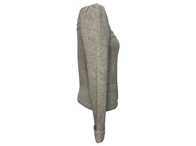 Marc by Marc Jacobs Cardigan mit Knöpfen aus grauer Wolle - Ansicht 2