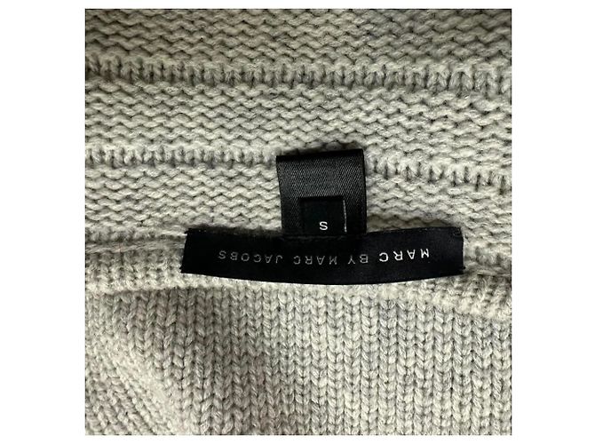 Marc by Marc Jacobs Cardigan mit Knöpfen aus grauer Wolle - Ansicht 5