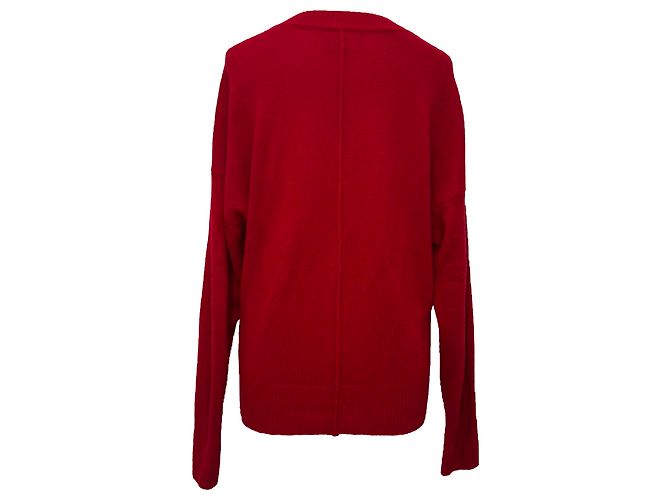 Maglione Amy in maglia con scollo a V di Isabel Marant in cashmere rosso - vista 3