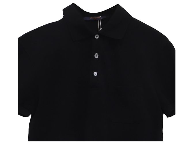 Polo a maniche corte Louis Vuitton in cotone nero - vista 2