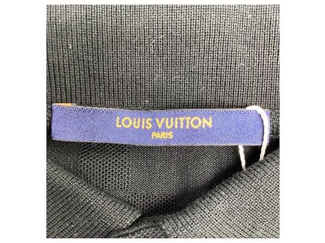 Polo a maniche corte Louis Vuitton in cotone nero - vista 6