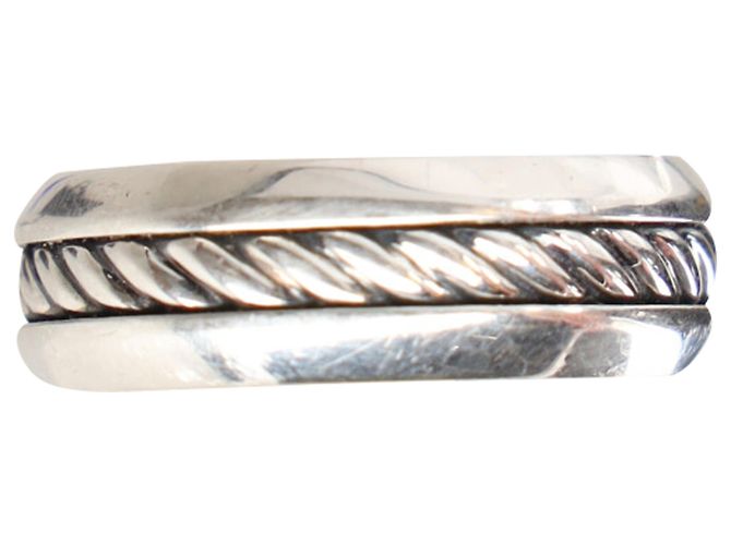 Anello David Yurman Cable Inset in Argento Sterling - vista 2