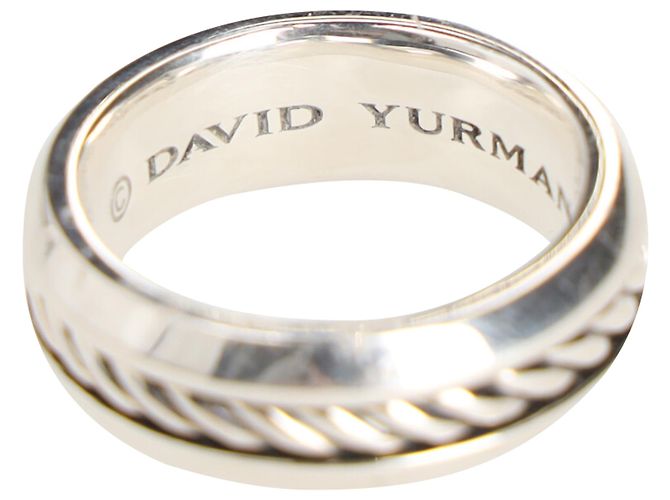Anello David Yurman Cable Inset in Argento Sterling - vista 3