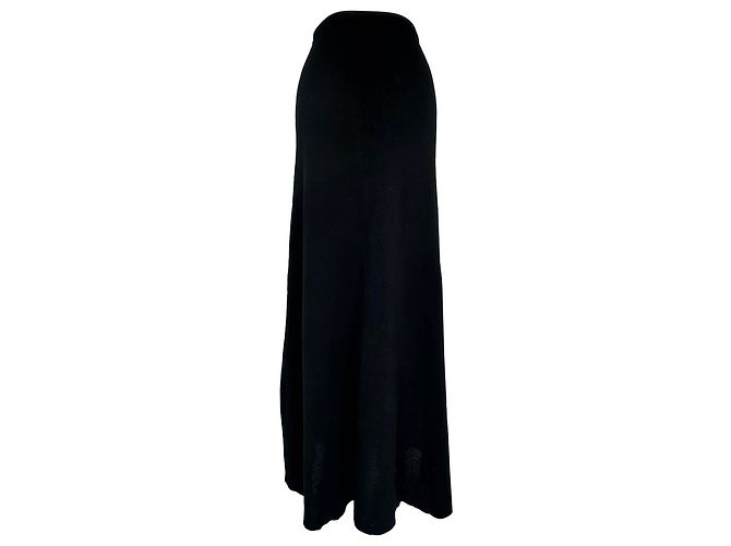Falda larga Basma de Ba&sh en viscosa negra Negro - vista 3