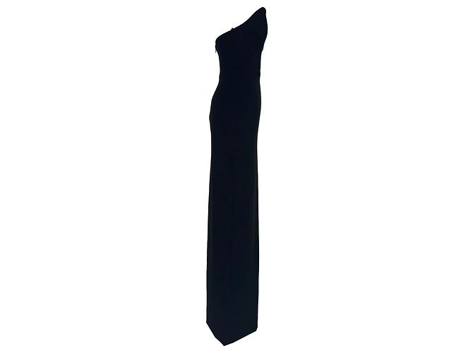 Trägerloses Maxi-Kleid Audrey von Solace London aus schwarzem Polyester - Ansicht 2