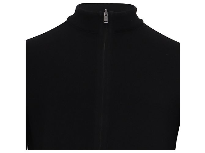 Hugo Boss Felpa Boss Shepherd con zip frontale in cotone nero - vista 2