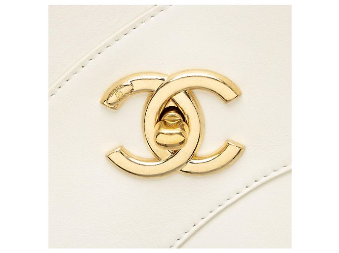 Gabrielle Tote Club Monaco Large in agnello Chanel Bianco - vista 9