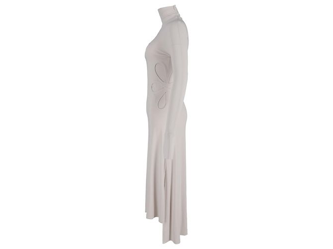 Abito midi con cut-out Victoria Beckham in viscosa Bone - vista 2
