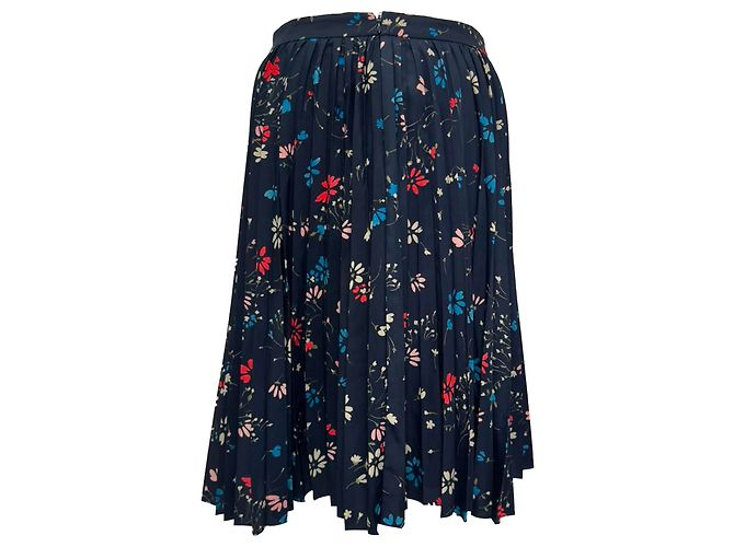 Everyday Balenciaga Plisierter Midirock mit floralem Muster in Multicolor aus Polyester Mehrfarben - Ansicht 2