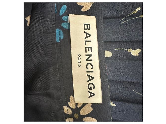 Everyday Balenciaga Plisierter Midirock mit floralem Muster in Multicolor aus Polyester Mehrfarben - Ansicht 4