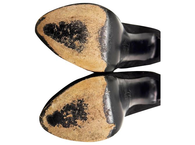 Décolleté con plateau a punta tonda in scamosciato nero Giuseppe Zanotti - vista 10