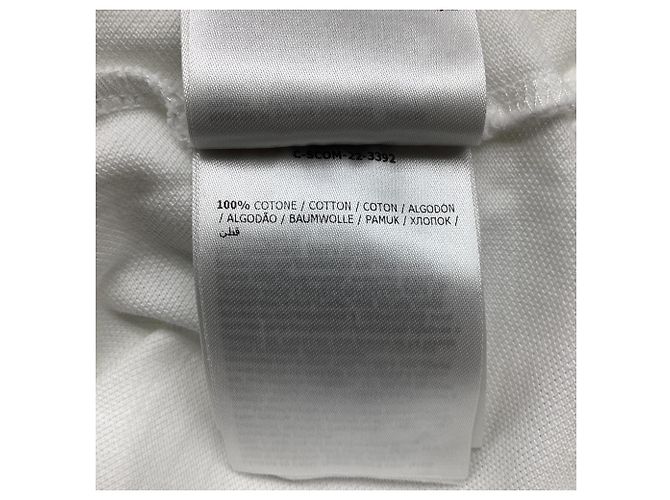 Polo in piqué di cotone bianco con patch logo Moncler - vista 4