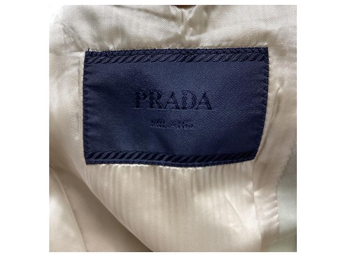 Giacca monopetto Prada in cotone beige - vista 6
