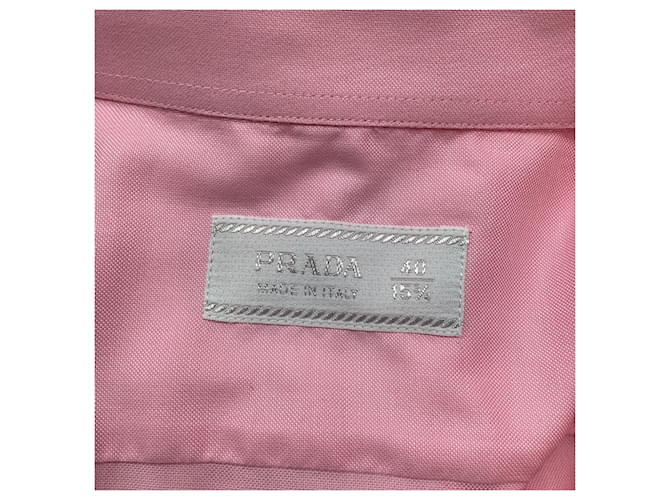 Camicia con bottoni Prada in cotone rosa - vista 6