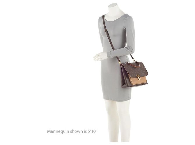 Messenger Marignan in tela Monogram Louis Vuitton Marrone Beige - vista 5
