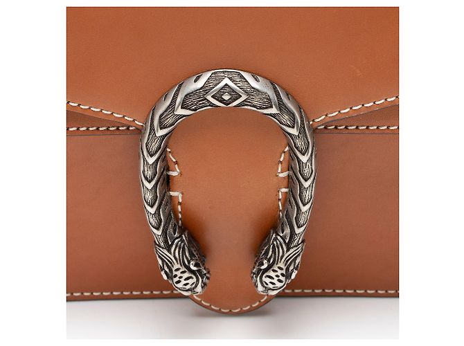 Borsa a Spalla Dionysus Medium in Pelle Gucci Marrone - vista 10