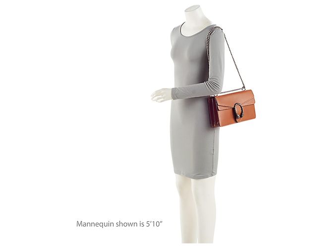 Borsa a Spalla Dionysus Medium in Pelle Gucci Marrone - vista 5
