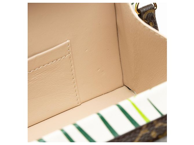 Borsa Palm Petite Malle in Tela Monogram Louis Vuitton Marrone - vista 10
