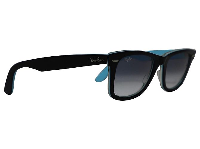 Occhiali da sole Ray-Ban RB2140 Original Wayfarer 901 in acrilico blu - vista 2