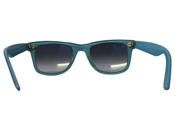 Occhiali da sole Ray-Ban RB2140 Original Wayfarer 901 in acrilico blu - vista 4