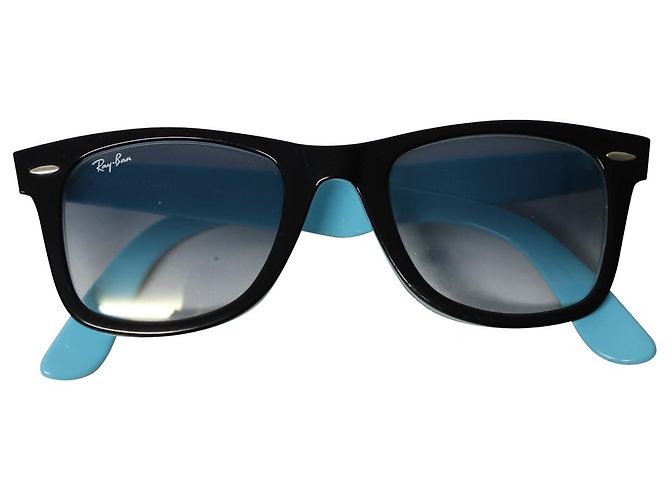 Occhiali da sole Ray-Ban RB2140 Original Wayfarer 901 in acrilico blu - vista 5