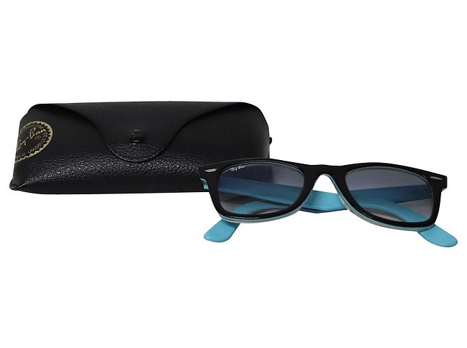 Occhiali da sole Ray-Ban RB2140 Original Wayfarer 901 in acrilico blu - vista 9