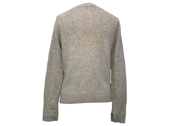 Suéter Joseph de punto de cuello redondo en cachemira gris - vista 3