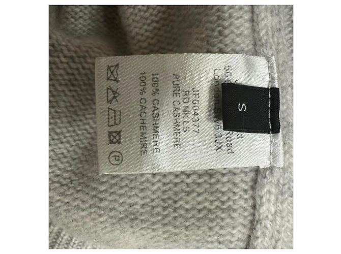 Suéter Joseph de punto de cuello redondo en cachemira gris - vista 5