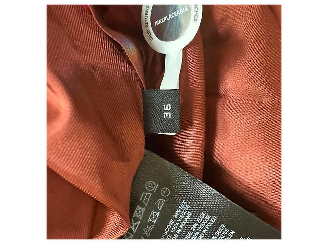 Abito midi con effetto wrap in viscosa operata bordeaux Dries Van Noten - vista 5