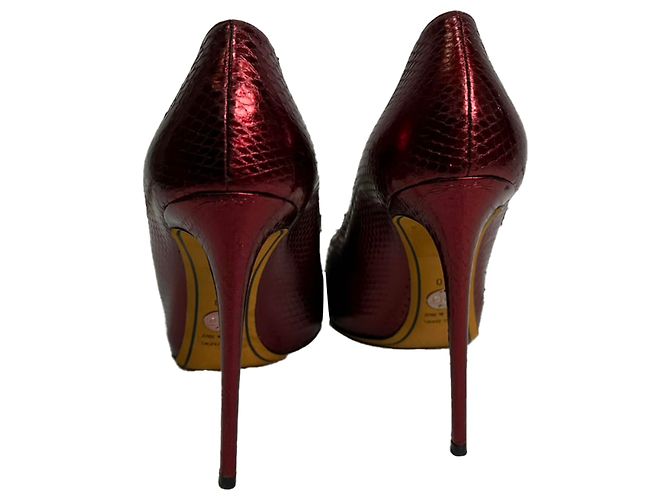 Décolleté con rilievo Dolce & Gabbana in pelle rossa Rosso - vista 2