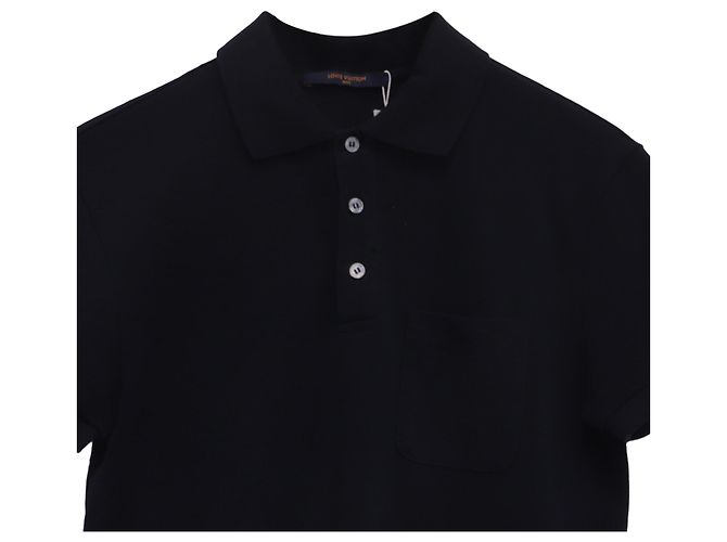 Polo a maniche corte Louis Vuitton in cotone nero - vista 2