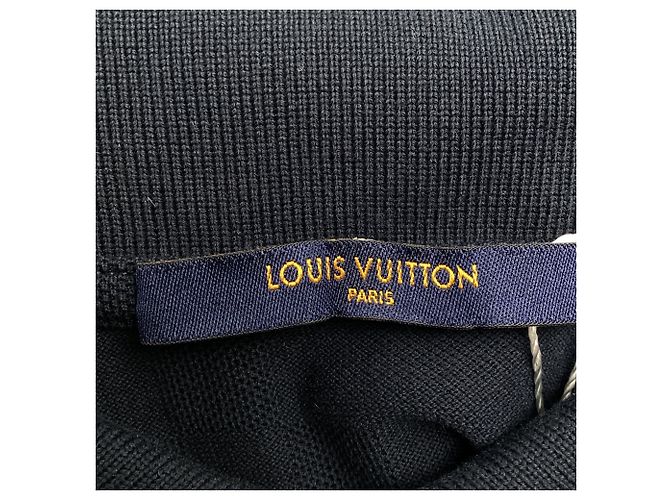 Polo a maniche corte Louis Vuitton in cotone nero - vista 6