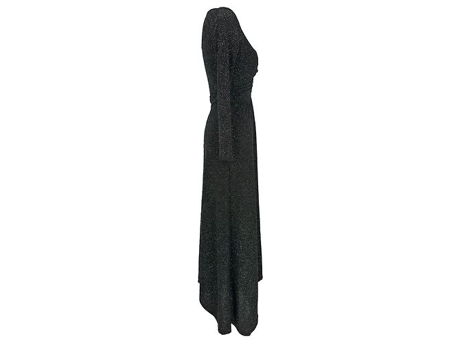 Ba&sh Brady Midi-Kleid aus schwarzer Polyamid - Ansicht 2