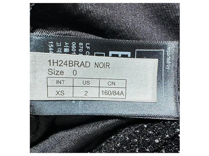 Ba&sh Brady Midi-Kleid aus schwarzer Polyamid - Ansicht 6