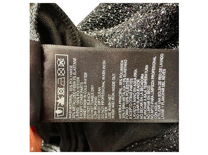 Ba&sh Brady Midi-Kleid aus schwarzer Polyamid - Ansicht 9