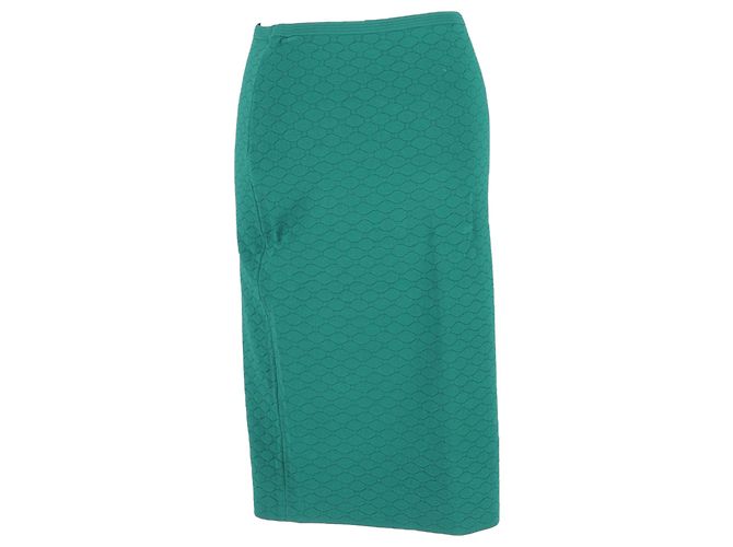 Falda midi con estampado Diane Von Furstenberg en lana verde - vista 3